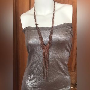 Dannijo Multi Layered Gold Tone Chain Necklace New - Old Stock